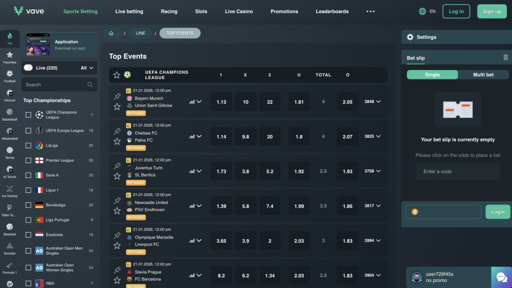 Vave Crypto Betting Site